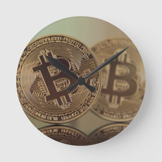 ビットコイン17 ラウンド壁時計 (正面)