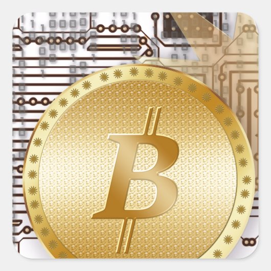 ビットコイン18 スクエアシール (正面)