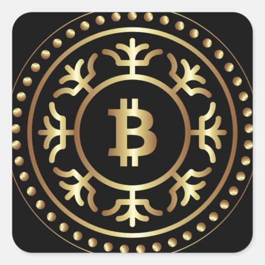 ビットコイン2 スクエアシール (正面)