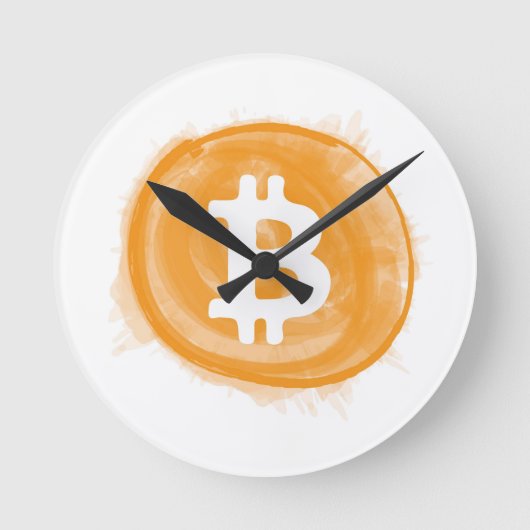 ビットコイン6 ラウンド壁時計 (正面)