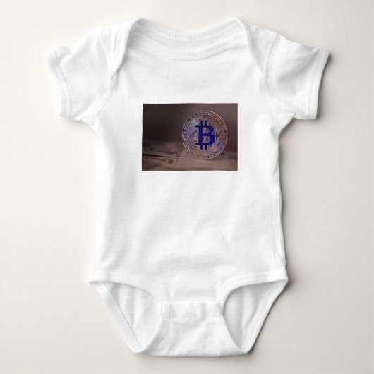 ビットコイン8 ベビーボディスーツ (正面)