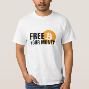 ビットコイン。お金を解放 Tシャツ