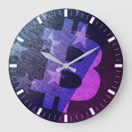 ビットコイン アメリカ ₿ (ネオン) ラージ壁時計