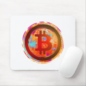 ビットコイン - カラフルな仮想通貨のお金 マウスパッド (マウス)
