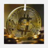 ビットコイン ガラスオーナメント (裏面)