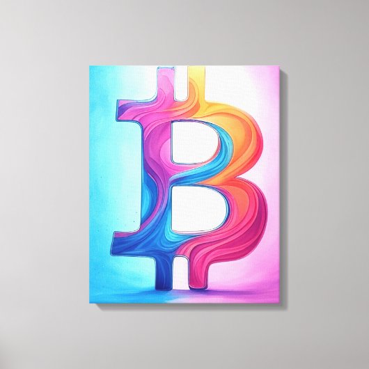 ビットコイン キャンバスプリント (正面)