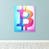 ビットコイン キャンバスプリント (インサイチュ (ウッドフロア))