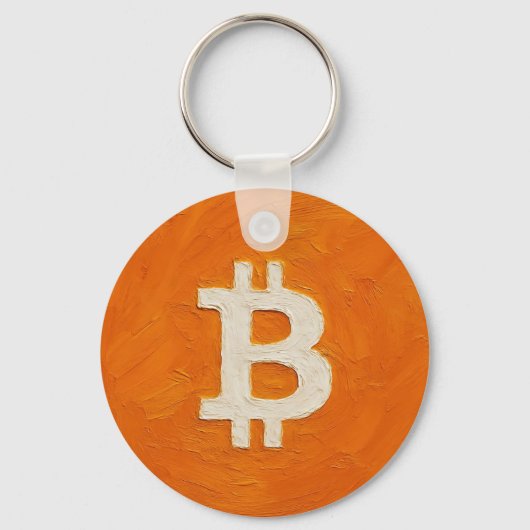 ビットコイン・スタンダード (油絵、スタイル: 1) キーホルダー (正面)