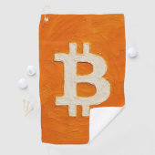 ビットコイン・スタンダード (油絵、スタイル: 1) ゴルフタオル (インサイチュ)