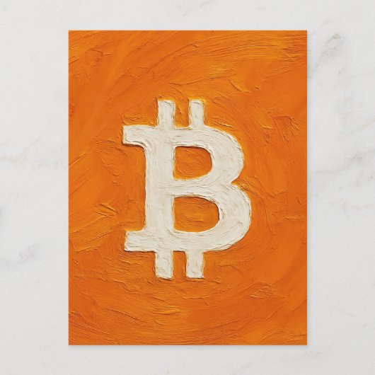 ビットコイン・スタンダード (油絵、スタイル: 1) ポストカード (正面)