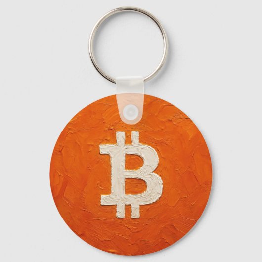 ビットコイン・スタンダード (油絵、スタイル: 2) キーホルダー (正面)