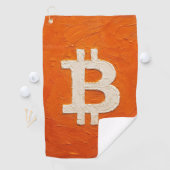 ビットコイン・スタンダード (油絵、スタイル: 2) ゴルフタオル (インサイチュ)