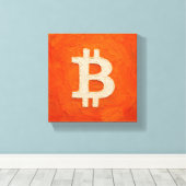 ビットコイン・スタンダード (油絵、スタイル: 3) キャンバスプリント (インサイチュ (ウッドフロア))
