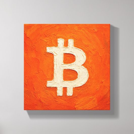 ビットコイン・スタンダード (油絵、スタイル: 3) キャンバスプリント (正面)