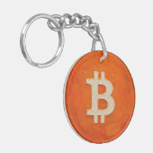 ビットコイン・スタンダード (油絵、スタイル: 3) キーホルダー (正面左)