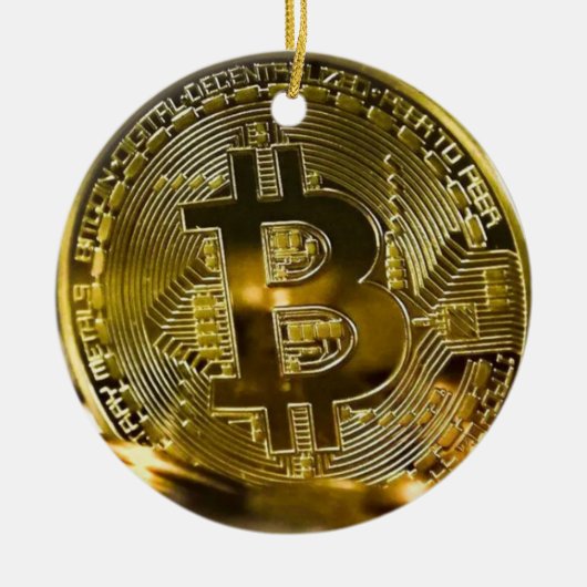 ビットコイン セラミックオーナメント (正面)