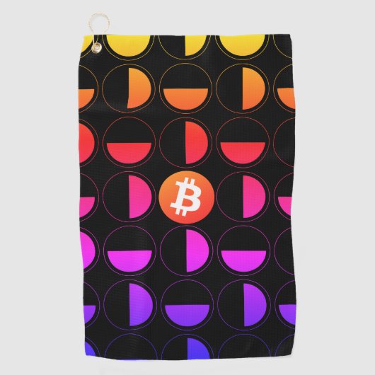 ビットコイン デザイナー ゴルフタオル (正面)