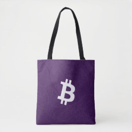 ビットコイン・ニューロン・ダークパープル トートバッグ