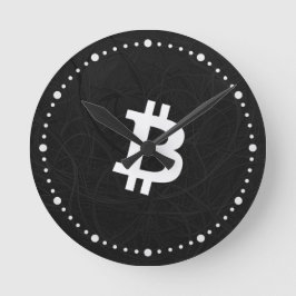 ビットコイン ニューロン ブラック ラウンド壁時計
