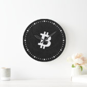 ビットコイン・ニューロン・ブラック ラージ壁時計 (ホーム)