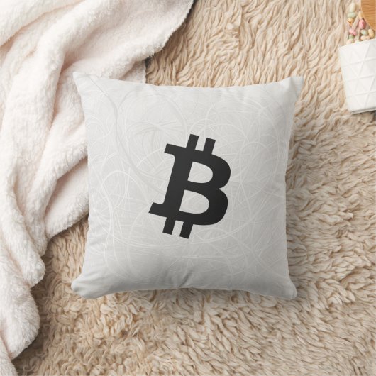 ビットコイン ニューロン ホワイト クッション (ブランケット)
