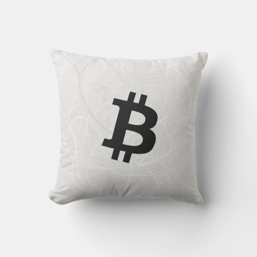 ビットコイン ニューロン ホワイト クッション (正面)