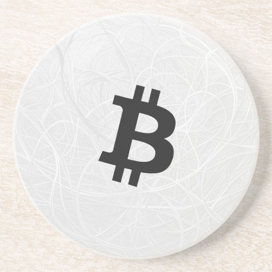 ビットコイン ニューロン ホワイト コースター (正面)