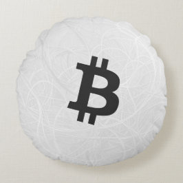 ビットコイン ニューロン ホワイト ラウンドクッション