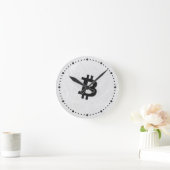 ビットコイン ニューロン ホワイト ラウンド壁時計 (ホーム)