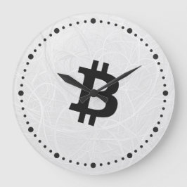 ビットコイン ニューロン ホワイト ラージ壁時計