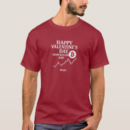 ビットコイン・バレンタイン・チャートトレーダー Tシャツ