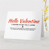 ビットコイン バレンタイン 面白い 仮想通貨 ランボ & ムーン デザイン カード (黄色い花)