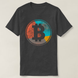 ビットコイン パステル ポップアート ハーフトーン ロゴ Tシャツ