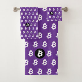 ビットコイン パープル バスタオルセット