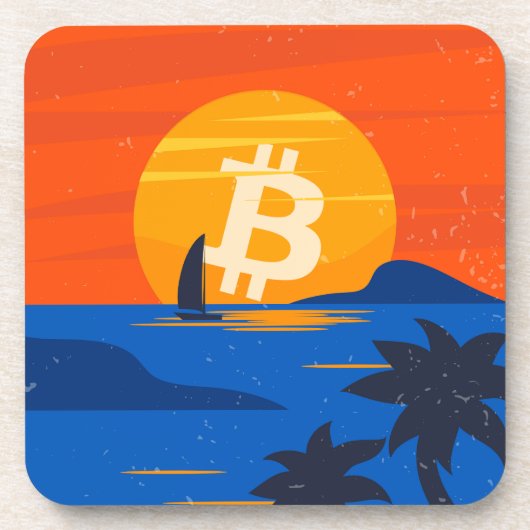 ビットコイン ビーチ コースター (正面)