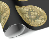 ビットコイン ブラック ラッピングペーパー (ロールコーナー)
