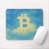 ビットコイン・ブルースカイ (油絵、スタイル: 4) マウスパッド (マウス)