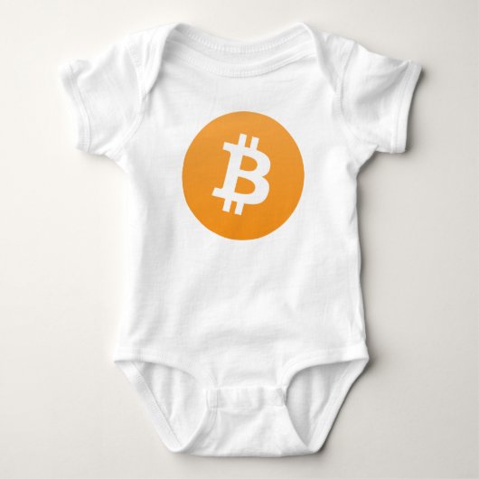 ビットコイン ベビーボディスーツ (正面)