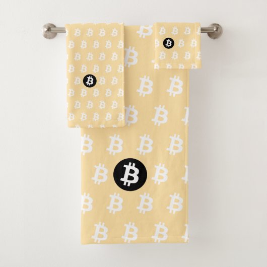 ビットコイン ベージュ バスタオルセット (インサイチュ)