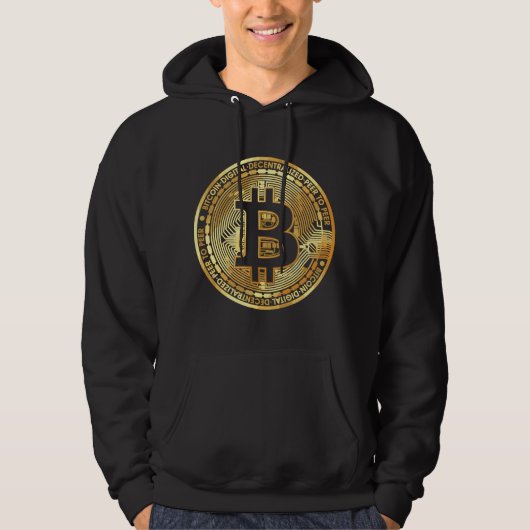 ビットコイン - メタルコインデザイン - BTC パーカ (正面)