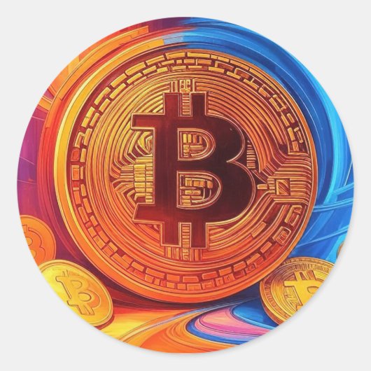 ビットコイン ラウンドシール (正面)