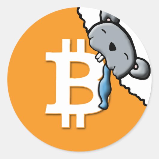 ビットコイン ラウンドシール (正面)