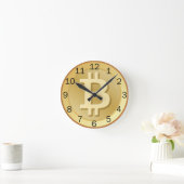 ビットコイン ラウンド壁時計 (ホーム)