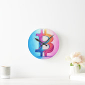ビットコイン ラウンド壁時計 (ホーム)