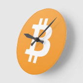 ビットコイン ラウンド壁時計 (傾斜)