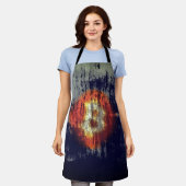 ビットコイン・レジリエントアート エプロン (着用した状態)