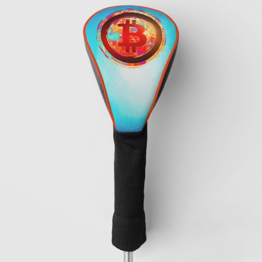 ビットコイン ロゴ ゴルフヘッドカバー (正面)