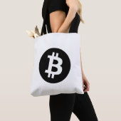 ビットコイン（黒） トートバッグ (クローズアップ)