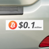 ビットコイン$ 0.1M ($100K) 100万 バンパーステッカー (車上)