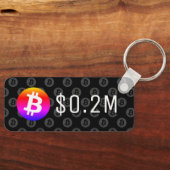 ビットコイン$ 0.2M ($200K) 100万 キーホルダー (正面)